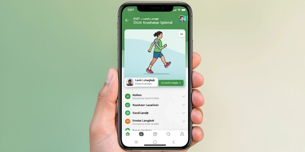 Tampilan antarmuka 55RT yang intuitif untuk lacak langkah.