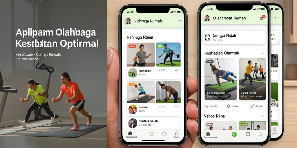 Antarmuka pengguna API36 yang bersahabat untuk olahraga di rumah.