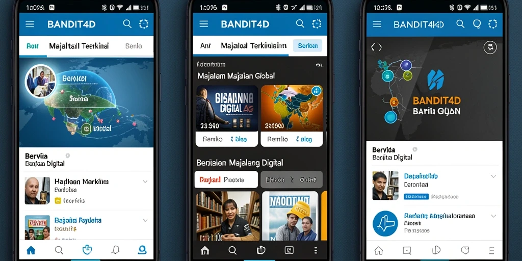 Antarmuka aplikasi BANDIT4D menampilkan berita digital terkini dengan jelas.
