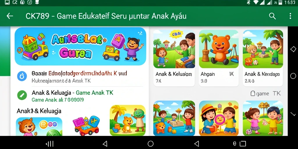 Antarmuka cerah dan menarik dari CK789 untuk anak-anak.