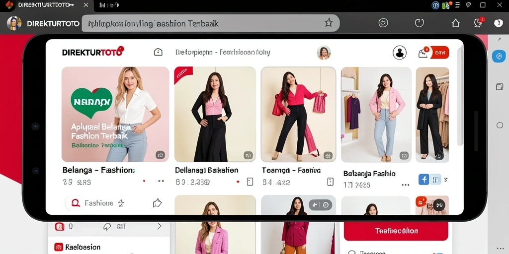 Antarmuka aplikasi DIREKTURTOTO dengan berbagai pilihan fashion.