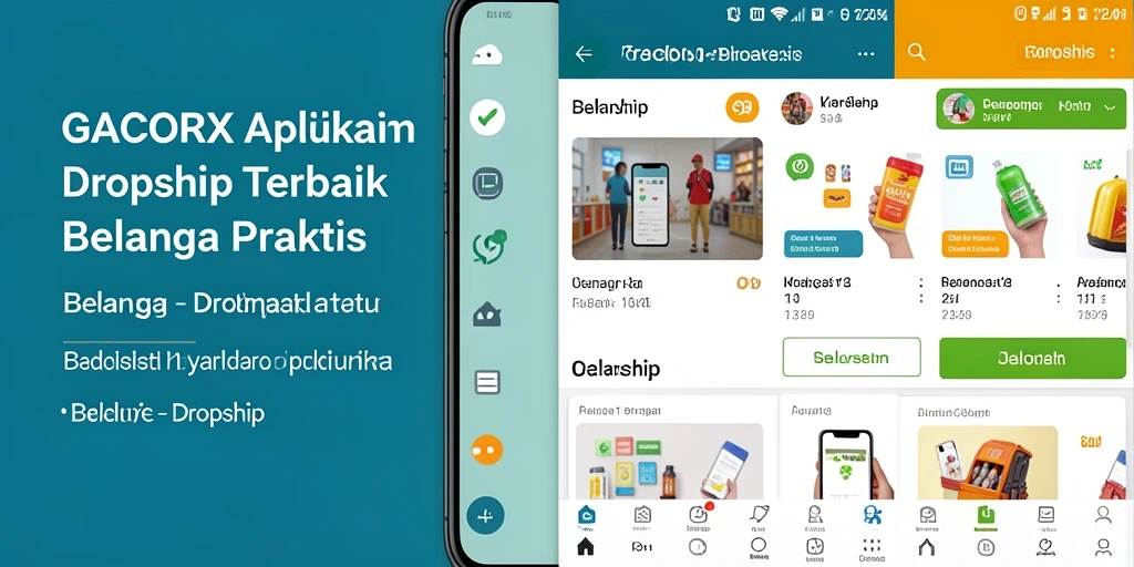 Tampilan antarmuka GACORX dengan fitur dropship yang mudah digunakan.