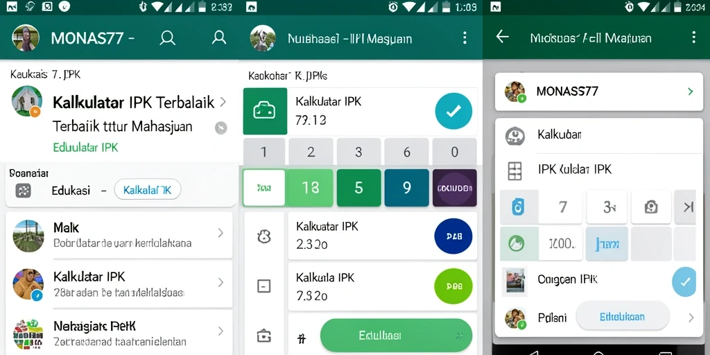 Antarmuka sederhana yang memudahkan perhitungan IPK.