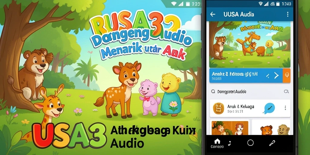 Antarmuka RUSA33 yang menarik dan mudah digunakan untuk dongeng audio.