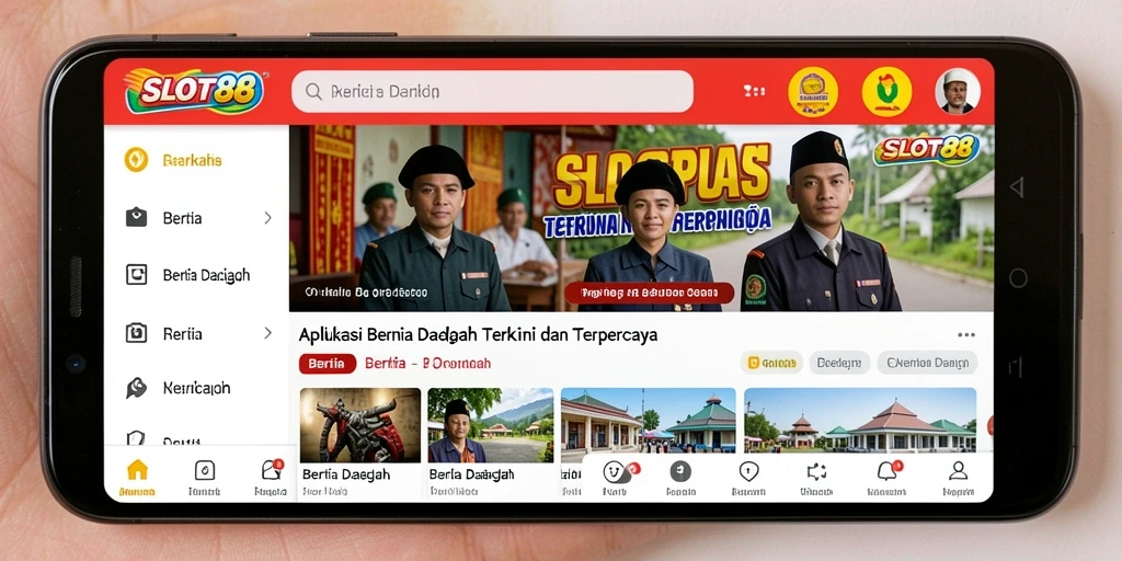 Tampilan antarmuka aplikasi SLOT88 yang informatif dan menarik.