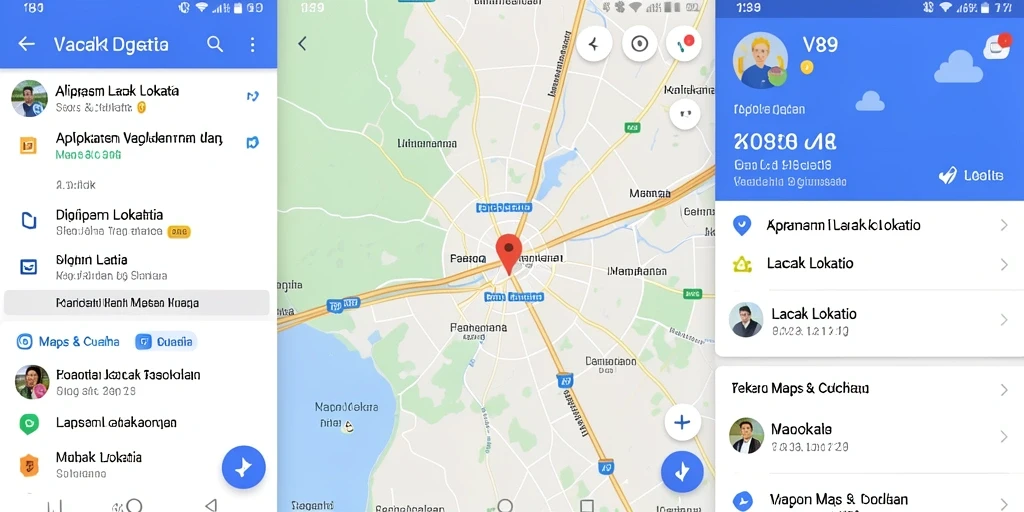 Antarmuka V89 yang menampilkan lokasi secara real-time dengan akurasi tinggi.