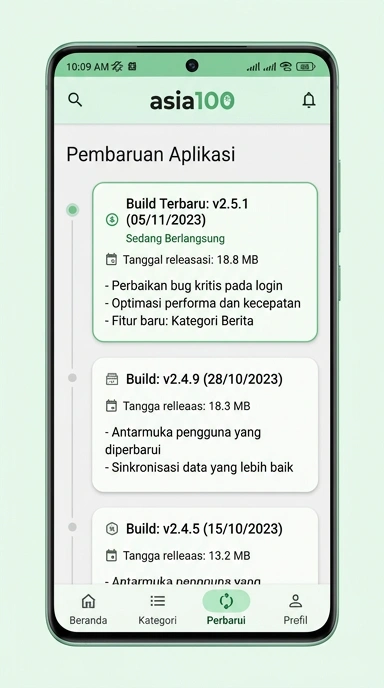 Riwayat Versi asia100: Petunjuk Penting untuk Pengguna